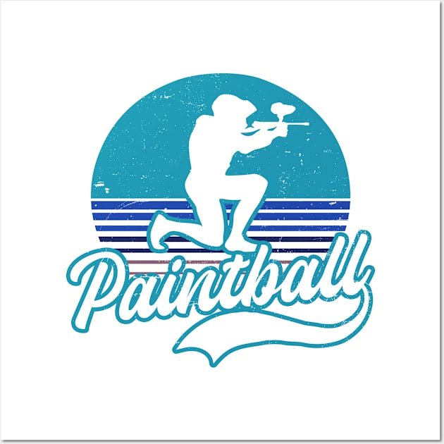 Paintball Player Shirt | Vintage Retro Sunset Wall Art by Gawkclothing